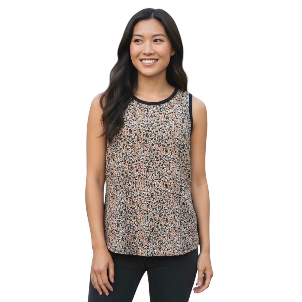 J. Crew Women's Floral Sleeveless Tank Blouse Size Small